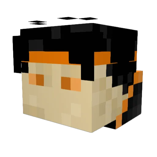 UndoingAt0m Minecraft avatar head, 3D render
