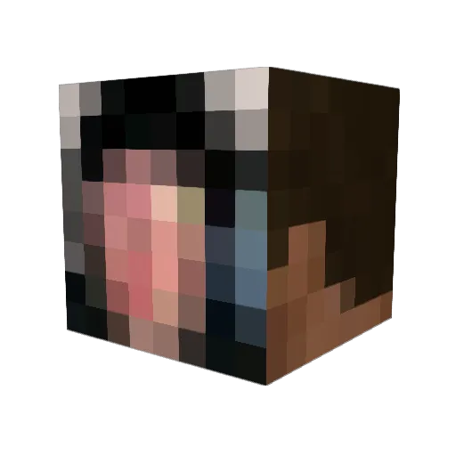 UndrPhase Minecraft avatar head, 3D render