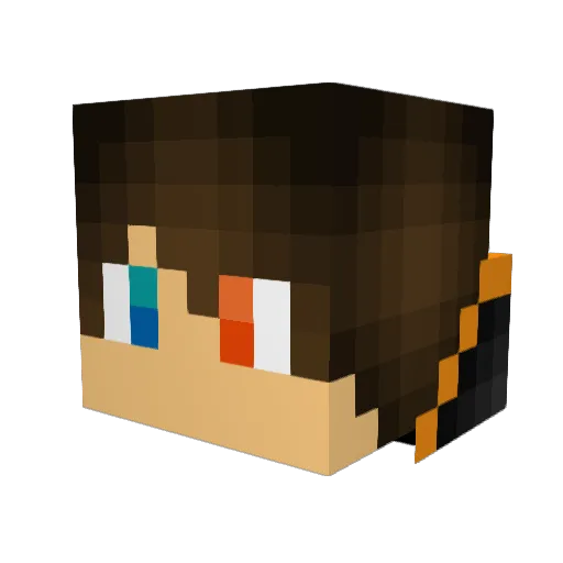 Undreee Minecraft avatar head, 3D render