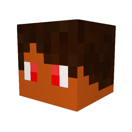 UndyingFlame Minecraft avatar head, 3D render