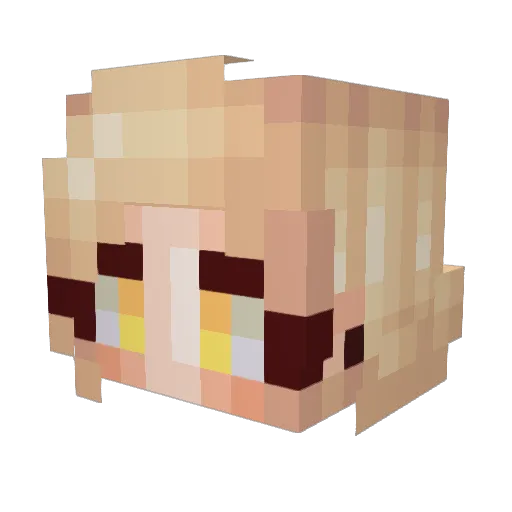Undyn3 Minecraft avatar head, 3D render