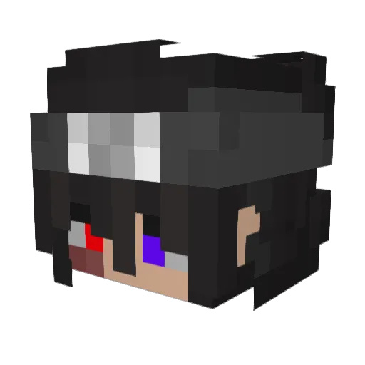 UneKahba Minecraft avatar head, 3D render