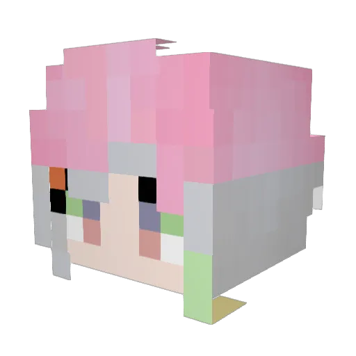 UneSainte Minecraft avatar head, 3D render