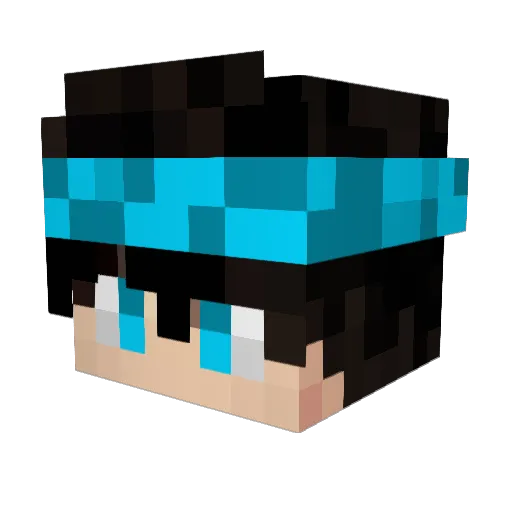 UneTuile Minecraft avatar head, 3D render