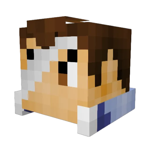 UnemployedShy Minecraft avatar head, 3D render
