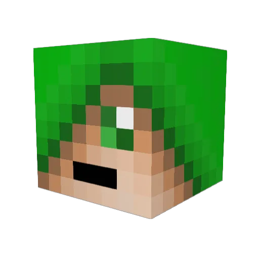 Unendlicharm Minecraft avatar head, 3D render