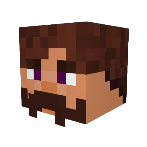 UnethicalDS Minecraft avatar head, 3D render
