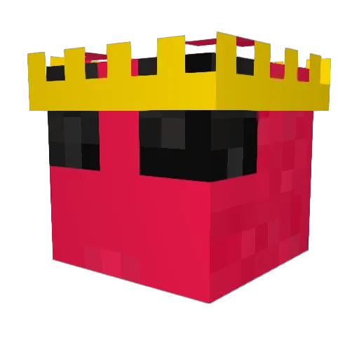 UnevenButt Minecraft avatar head, 3D render