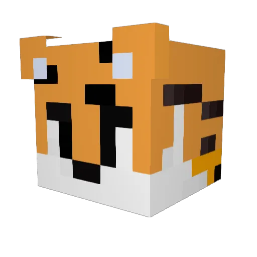 Uneventful Minecraft avatar head, 3D render