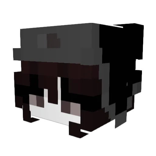 Unevexine Minecraft avatar head, 3D render