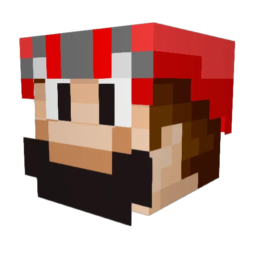 Unexpected_Llama Minecraft avatar head, 3D render