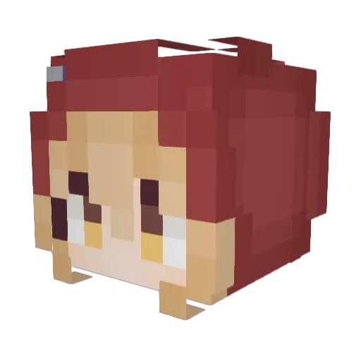 UnfairMovement Minecraft avatar head, 3D render