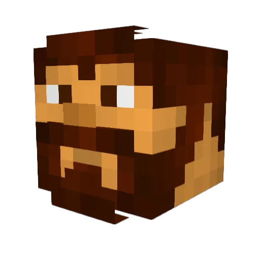 Unfased0 Minecraft avatar head, 3D render