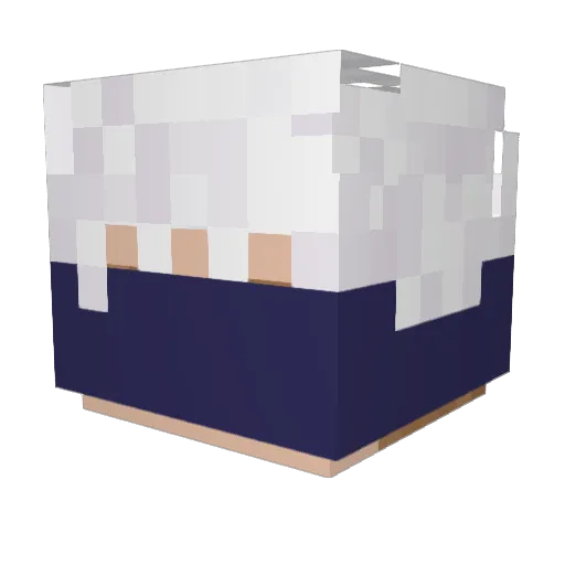 UnfazedCloak Minecraft avatar head, 3D render