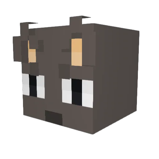 Unfeal Minecraft avatar head, 3D render