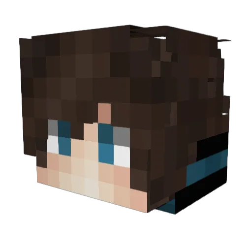 UnfireSell Minecraft avatar head, 3D render