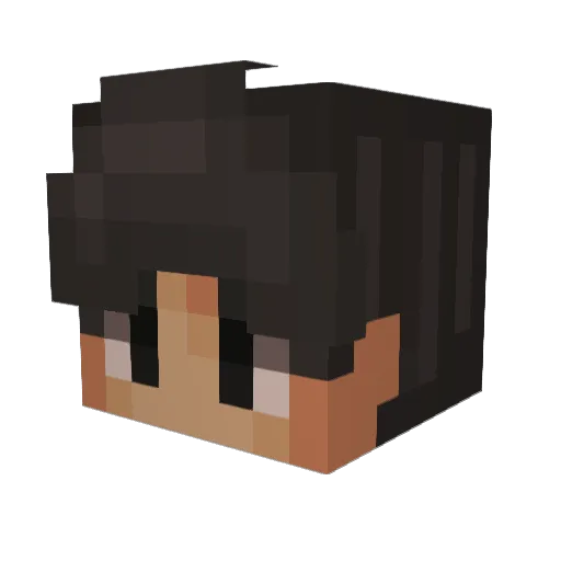 UnfixingAxis868 Minecraft avatar head, 3D render