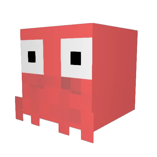 UnfoldingSquid Minecraft avatar head, 3D render