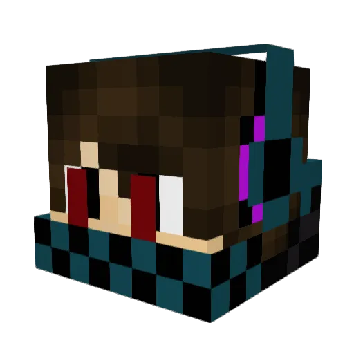 Unforg1ven15 Minecraft avatar head, 3D render
