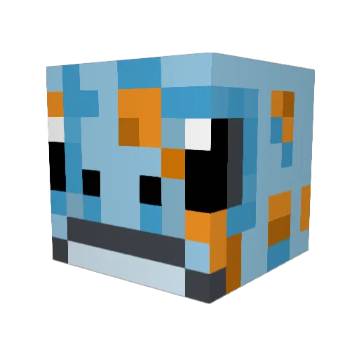 UnfortunateJack Minecraft avatar head, 3D render