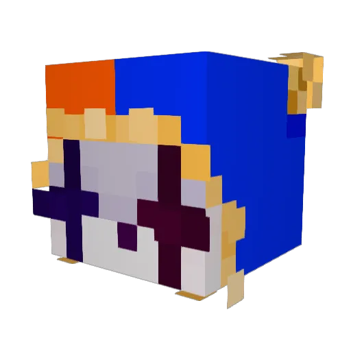 UnfortunateKarot Minecraft avatar head, 3D render
