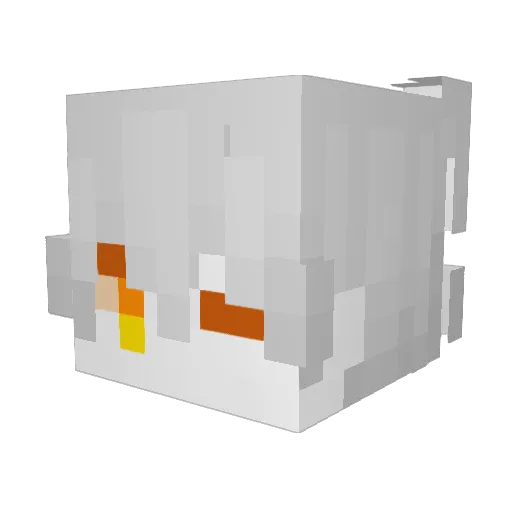 Unfredly Minecraft avatar head, 3D render