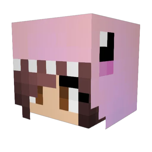 UnfrgvenGirl Minecraft avatar head, 3D render