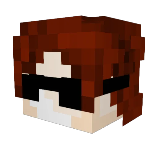 UnfunnierJoke Minecraft avatar head, 3D render