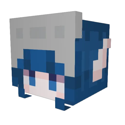 Unfunny_Qiqi Minecraft avatar head, 3D render