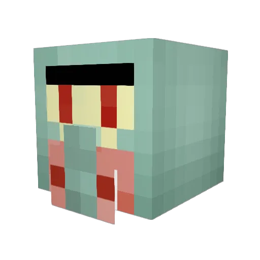 Ungabus Minecraft avatar head, 3D render