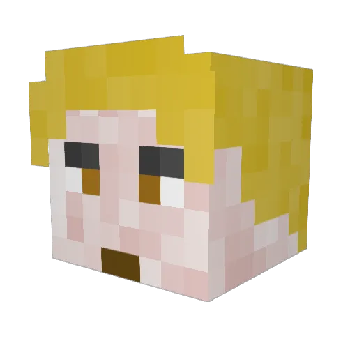 Ungar83 Minecraft avatar head, 3D render