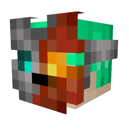UngarStrong Minecraft avatar head, 3D render