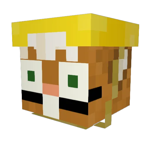 UngernSternberg_ Minecraft avatar head, 3D render
