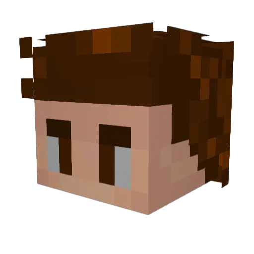 Ungles Minecraft avatar head, 3D render