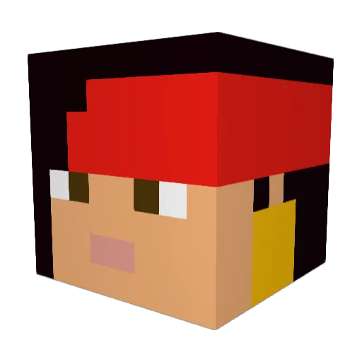 Ungoii Minecraft avatar head, 3D render