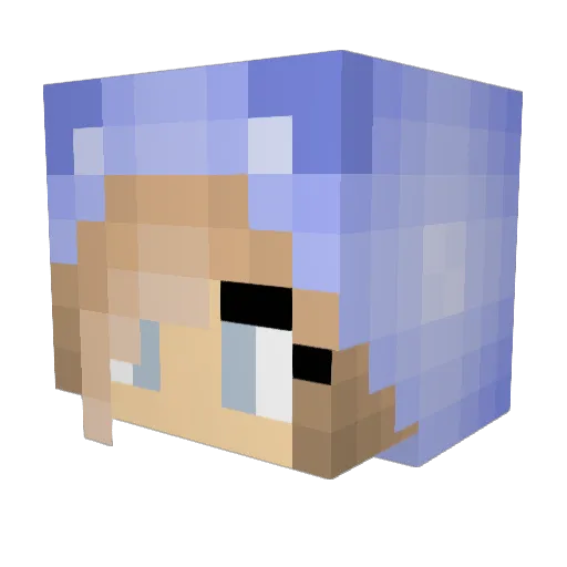 UnhappyPuppy69 Minecraft avatar head, 3D render