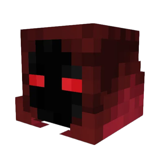 Unhealable Minecraft avatar head, 3D render