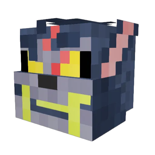 UnhealthyPoro Minecraft avatar head, 3D render