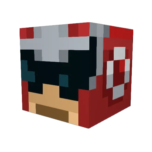 UnheardGrace Minecraft avatar head, 3D render