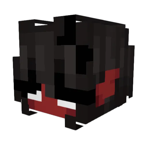 Unholie Minecraft avatar head, 3D render