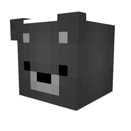 Uni3BO Minecraft avatar head, 3D render