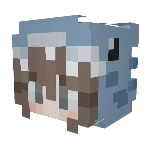 UniCortney Minecraft avatar head, 3D render