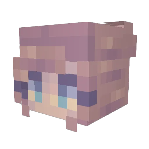 UniKotomi111 Minecraft avatar head, 3D render