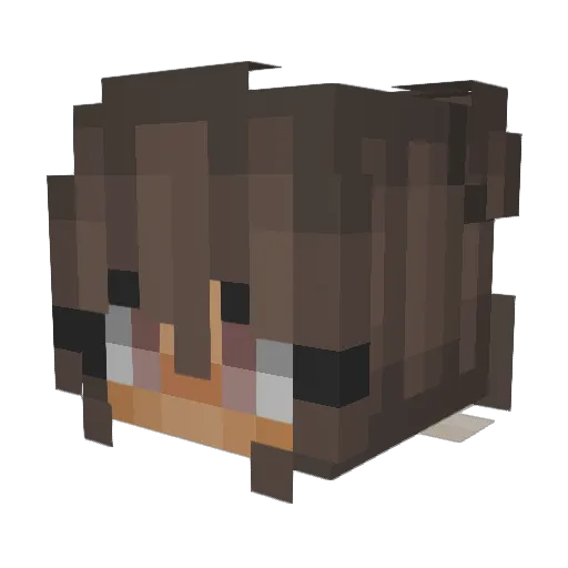 UniMya08 Minecraft avatar head, 3D render