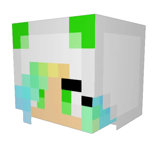 UniSloth321 Minecraft avatar head, 3D render