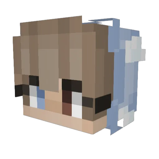 UniTawny Minecraft avatar head, 3D render