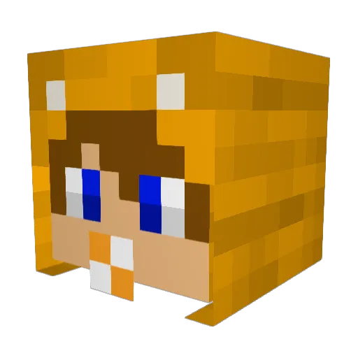 UniTheCutie Minecraft avatar head, 3D render