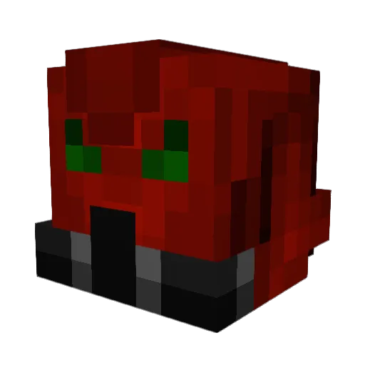 Uni_Raptor Minecraft avatar head, 3D render