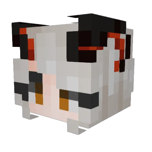Uniblizzar Minecraft avatar head, 3D render