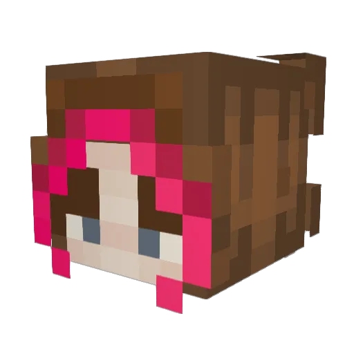 Unibunny12 Minecraft avatar head, 3D render